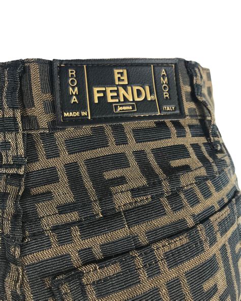 fendi print jeans womens|genuine fendi jeans.